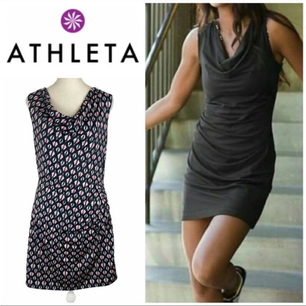 Athleta Inverse Reversible Draped Front Dress